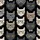 Cat Lover's Eyeglass Bow Tie Feline Heads Pattern Black Background Grey Beige Fur Chartreuse Eyes Satin Pajamas Set - 9