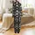 Cat Lover's Eyeglass Bow Tie Feline Heads Pattern Black Background Grey Beige Fur Chartreuse Eyes Satin Pajamas Set - 3