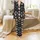 Cat Lover's Eyeglass Bow Tie Feline Heads Pattern Black Background Grey Beige Fur Chartreuse Eyes Satin Pajamas Set - 2