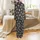 Kitten Lover Deep Charcoal Background Ginger Orange Cream Striped Tabby Cuddling Kittens Satin Pajamas Set - 3