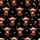 Brown Highland Cows: Red Santa Hats, Plaid Scarves, Snowflakes, Candy Canes Pattern on Black Satin Pajamas Set - 9