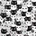 Cat Lover's Densely Packed Black White Grey Tuxedo Patch Cat Faces Pattern All-Over Fabric Design Satin Pajamas Set - 9