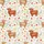 Highland Cow Meadow Floral Design: Reddish-Brown Fluffy Cows & Blush Wildflowers Satin Pajamas Set - 9