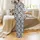 Cow Motif: Stylized Cartoon Cows, Black Spots, Pink Noses, White Background Moo Print Satin Pajamas Set - 3