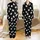 Cat Stargazer's Deep Black Night Sky: White Stars, Tiny Dots, Cartoon Cats, Yarn, Hearts & Love Satin Pajamas Set - 1