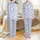 Shih Tzu Dogs Toile De Jouy Blue White Park Landscape Engraved Textile Motif Satin Pajamas Set - 1