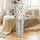 Baby Cow Fan: Playful Cartoon Calves Winking, Pink Cheeks, Black Spots & Sweet Milk Script Satin Pajamas Set - 3