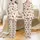 Western Desert Landscape: Cowboy, Cacti, Hawk, Jackrabbit, Sunbursts on Cream Satin Pajamas Set - 1
