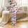 Equestrian Dynamic Horses Pink Rose Blooms: Galloping Bay, Grey, Chestnut, Black, White Ground Satin Pajamas Set - 2