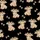 All-Over Baby Highland Cow Pattern - Light Brown Cream Bovine Spotted Leopard Bows Black Satin Pajamas Set - 9