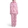 Women's Pastel Pink Footwear Pattern: Cowboy Boots, Ballet Slippers, High Heels, Mary Janes, Bows, Hearts & Stars Satin Pajamas Set - 3