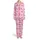 Women's Pastel Pink Footwear Pattern: Cowboy Boots, Ballet Slippers, High Heels, Mary Janes, Bows, Hearts & Stars Satin Pajamas Set - 2