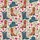 Cowboy Boots & Hats, Fuchsia, Rose Pink Wildflowers, Sage Green Leaves, Cream Off-White Satin Pajamas Set - 9