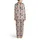 Cowboy Boots & Hats, Fuchsia, Rose Pink Wildflowers, Sage Green Leaves, Cream Off-White Satin Pajamas Set - 3