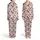 Adult Blush Pink Cow & Strawberry Pattern: Black Outline White Cows, Strawberry Hats, Cow Spots Satin Pajamas Set - 1