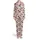 Adult Blush Pink Cow & Strawberry Pattern: Black Outline White Cows, Strawberry Hats, Cow Spots Satin Pajamas Set - 2