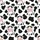 White Background Black Cow Spots Sitting Baby Cows Pink Muzzle Horns Satin Pajamas Set - 9