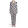 Farm Animal Design: Irregular Black Cow Spots, Pink Nosed Cartoon Cow Heads & Bubblegum MOO! Satin Pajamas Set - 2