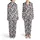 Black & White Cow Spot Design with Cartoon Cow Faces, Milk Splashes & Pink Organic Shapes Satin Pajamas Set - 1