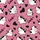Cow Enthusiast Fuchsia Pink Chibi Cows Black Spots Pastel Pink Bows Luck Word Satin Pajamas Set - 9