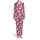 Cow Enthusiast Fuchsia Pink Chibi Cows Black Spots Pastel Pink Bows Luck Word Satin Pajamas Set - 2