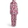 Cow Enthusiast Fuchsia Pink Chibi Cows Black Spots Pastel Pink Bows Luck Word Satin Pajamas Set - 3