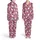 Cow Enthusiast Fuchsia Pink Chibi Cows Black Spots Pastel Pink Bows Luck Word Satin Pajamas Set - 1