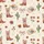 Western Desert Boots Pink Floral Hearts Hats Wildflowers Blue Ribbons Cacti Cream Print Satin Pajamas Set - 9