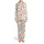 Western Desert Boots Pink Floral Hearts Hats Wildflowers Blue Ribbons Cacti Cream Print Satin Pajamas Set - 2