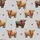 Highland Cow Lover: Fluffy Brown Tan Cows, Red Bandanas, Small Heart Details Satin Pajamas Set - 9