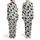 Black Cream Organic Spot Pattern Irregular Patches High Contrast Undulating Edges Graphic Satin Pajamas Set - 1