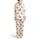 Highland Cows Calves Floral Wreaths Pink Rose Sage Green Blue Foliage Off-White Satin Pajamas Set - 3