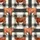 Highland Cattle Distressed Charcoal Black Off-White Buffalo Plaid Red-Brown Burnt Orange Pattern Satin Pajamas Set - 9