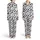 White Design with Black Cow Spots, Cow Heads, Pink Noses, & White Spotted Figures Satin Pajamas Set - 1