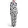 White Design with Black Cow Spots, Cow Heads, Pink Noses, & White Spotted Figures Satin Pajamas Set - 3
