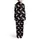 Cow Lover's Bold Black Spotted White Cows Pink Snouts Solid Pink Hearts All-Over Motif Satin Pajamas Set - 3