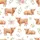 Highland Cow Fan Shaggy Red-Brown Tan Cows Grazing Wildflowers Green Foliage Image Satin Pajamas Set - 9