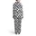 Ink-Blot Shapes: Fluid Black Organic Forms, Varying Sizes, Flowing Edges, Pure White Surface Satin Pajamas Set - 3