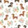 Dachshunds Poses Rose Petunia Green Foliage Seamless Repeat Watercolor Item Satin Pajamas Set - 9