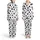 All-Over Black Cow Spot Repeat with Hand Drawn Calves Pink Accents & Sweet Milk Text Satin Pajamas Set - 1