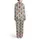 Highland Calf Lover: Shaggy Fawn Reddish Brown Navy Glasses Bow Daisy Meadow Satin Pajamas Set - 3