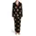 Highland Calves Multicolored Christmas Lights Black Sky Yellow Pink Stars Satin Pajamas Set - 2