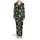 Highland Cow Christmas: Emerald Green Black White Tartan Plaid, Santa Hat, Red Bow Satin Pajamas Set - 2
