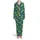 Dinosaur T-Rex: Lime Green Santa Hat Dinosaurs, Red Scarves, Presents, Stars, 'FA LA LA RAWR' Satin Pajamas Set - 2
