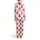 Shaggy Brown Baby Highland Cows Fuchsia Pink Organic Blobs White Backdrop Satin Pajamas Set - 3