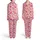 Pink Cartoon Western Boots Hats Bandanas Cacti Lassos Sheriff Stars Design Satin Pajamas Set - 1