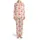 Cowboy Cowgirl Horse Riders Bow Arrows Hearts Cactus HOWDY Pink Off-White Satin Pajamas Set - 2