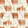 Highland Cow Lover's Whimsical Floral Pattern with Sage Eucalyptus & Blush Roses Satin Pajamas Set - 9