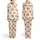 Highland Cow Lover's Whimsical Floral Pattern with Sage Eucalyptus & Blush Roses Satin Pajamas Set - 1