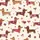 Dachshunds All-Over Print: Tan Chocolate Reddish-Brown Dogs, Hearts Flowers Bows Berets Satin Pajamas Set - 9